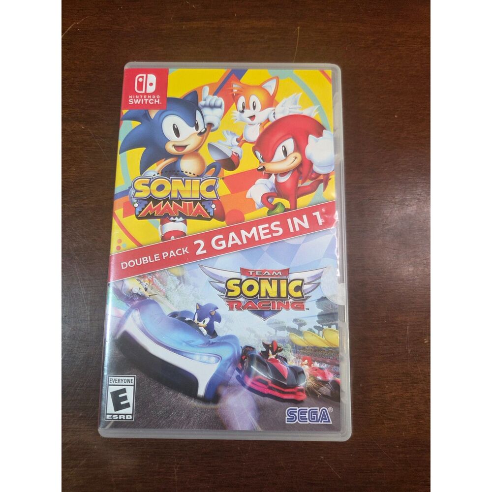 Sonic Mania + Team Sonic Racing Double Pack Nintendo Switch Complete Tested